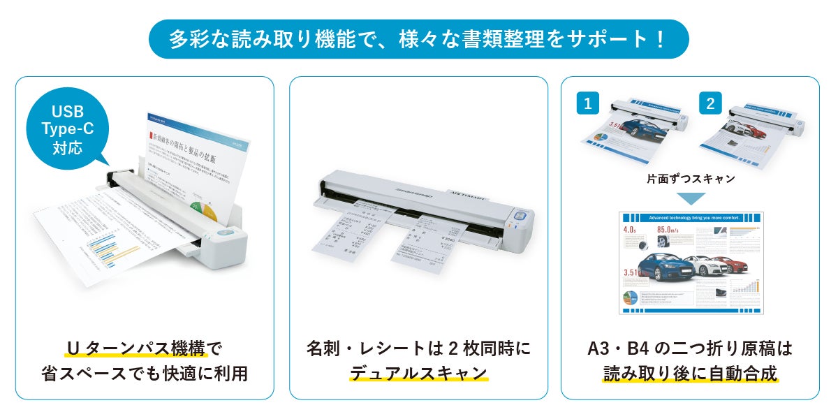 USB Type-C対応の軽量・コンパクトなモバイルスキャナーScanSnap iX110