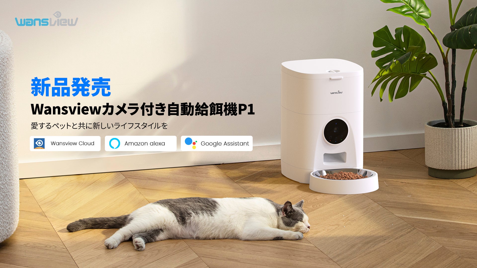 Wansview新品【カメラ付き自動給餌器P1】発売！愛するペットと共に