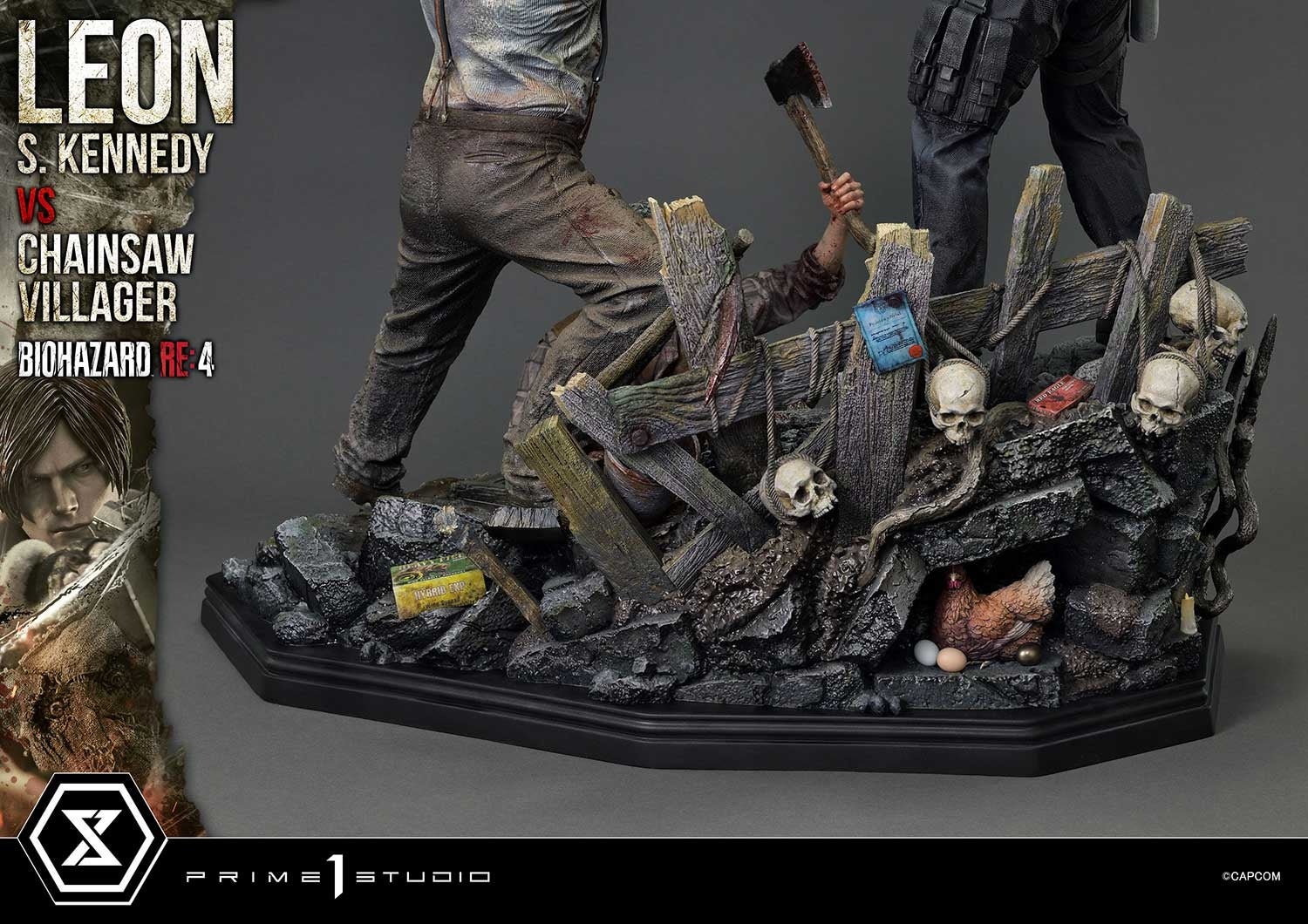 予約開始】『バイオハザード RE:4』より、レオン VS チェーンソー男の