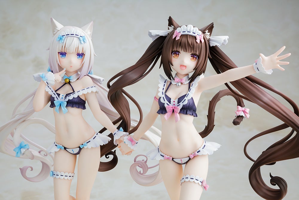 ネコぱら』より、ショコラ/バニラ メイド水着ver.フィギュアが7月21日