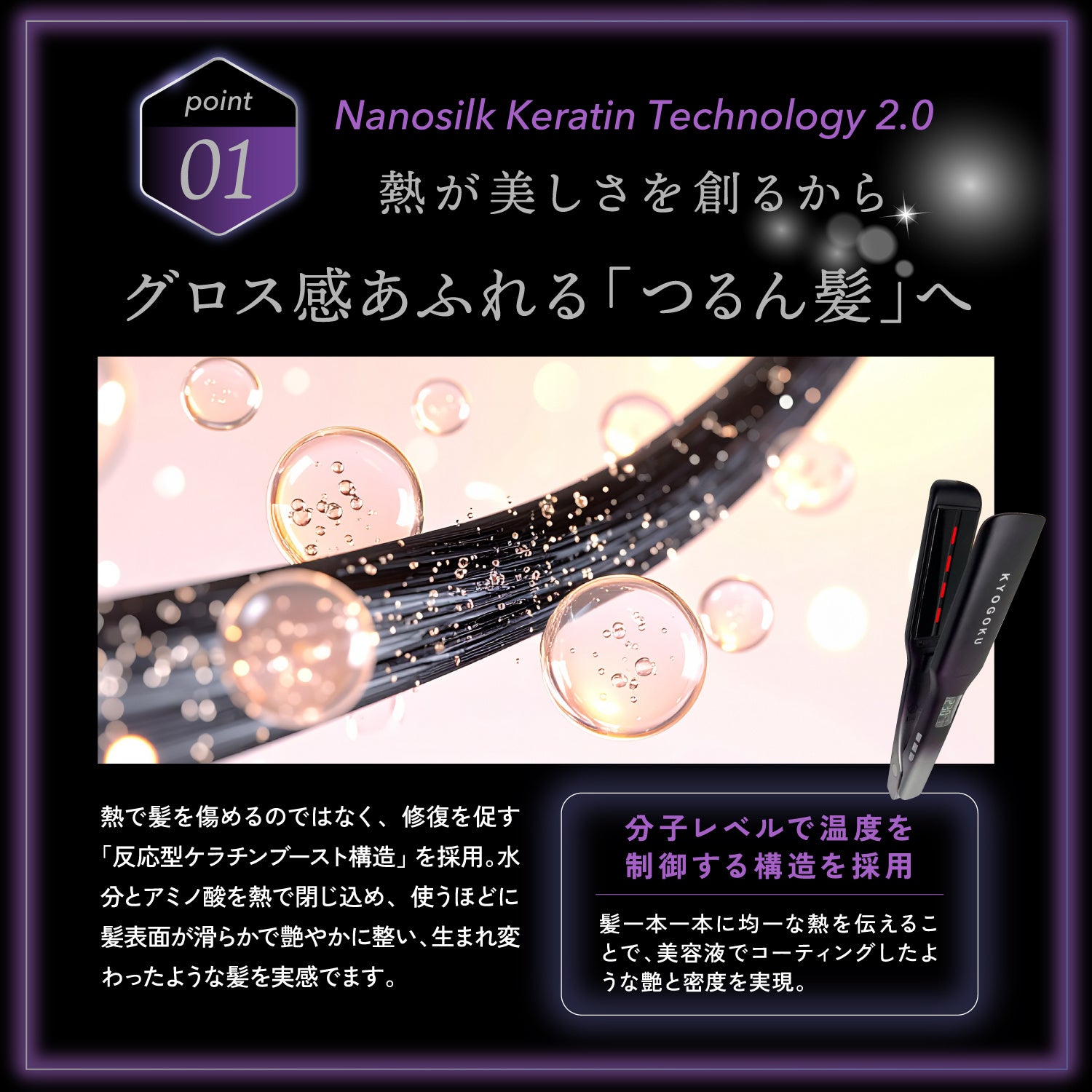 新発売】極上の艶髪へ。「KYOGOKU ナノシルクケラチン ストレート