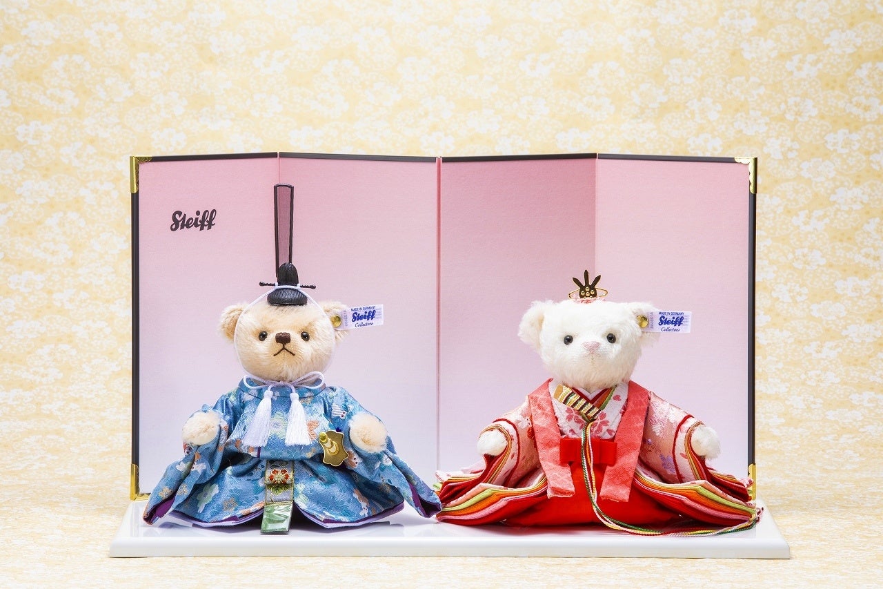 毎年大人気の『テディベアのひな人形』が3種類の着物で登場！「桜