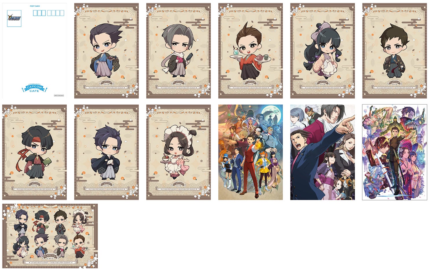 逆転裁判 大逆転裁判 バンジークス ポストカード 特典 カプコンカフェ