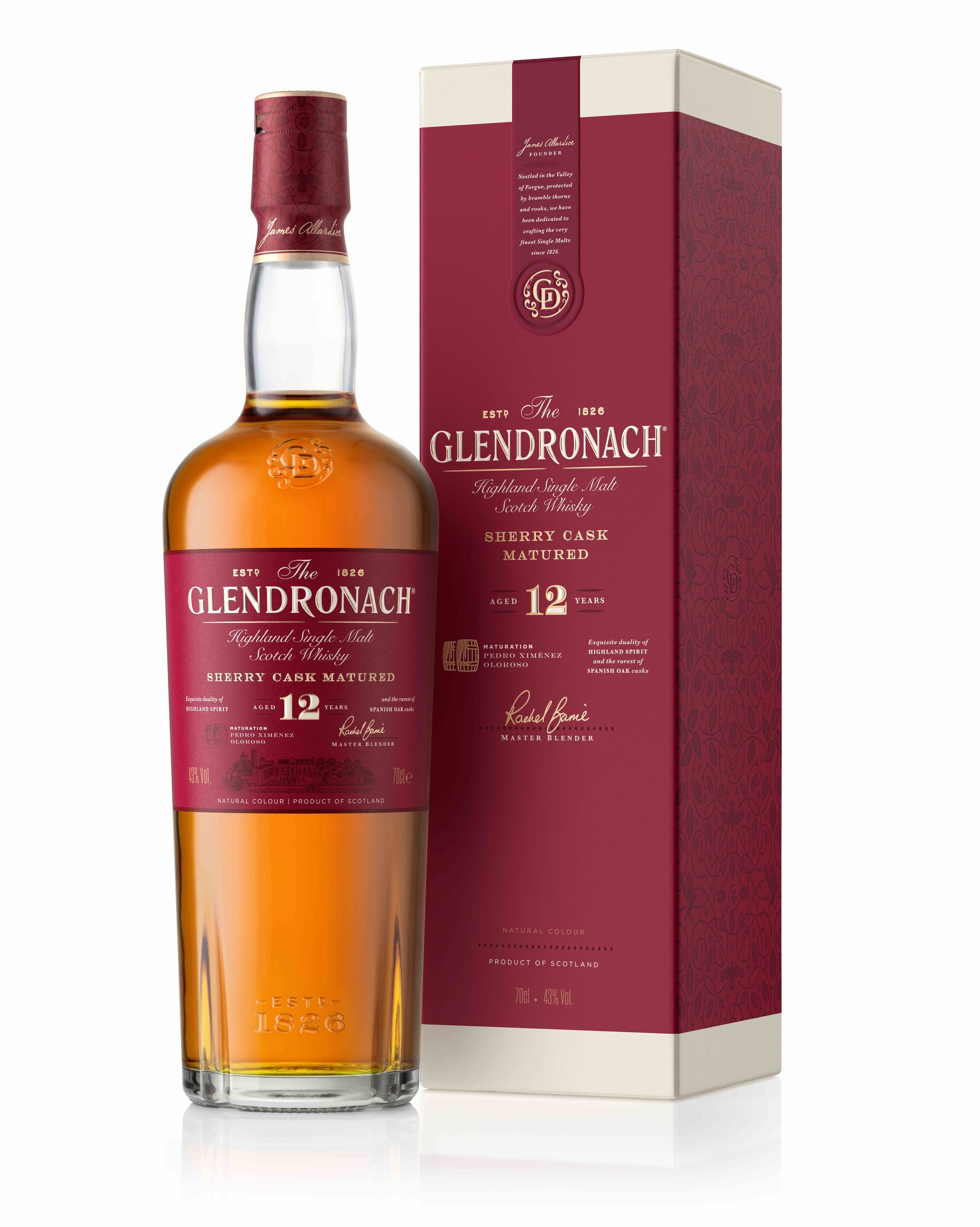 シングルモルトスコッチウイスキー「グレンドロナック」パッケージを