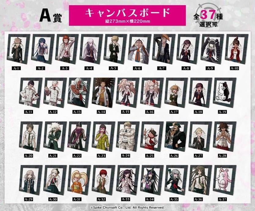 ダンガンロンパ アニメイト オンラインくじ A賞 キャンバスボード 百田