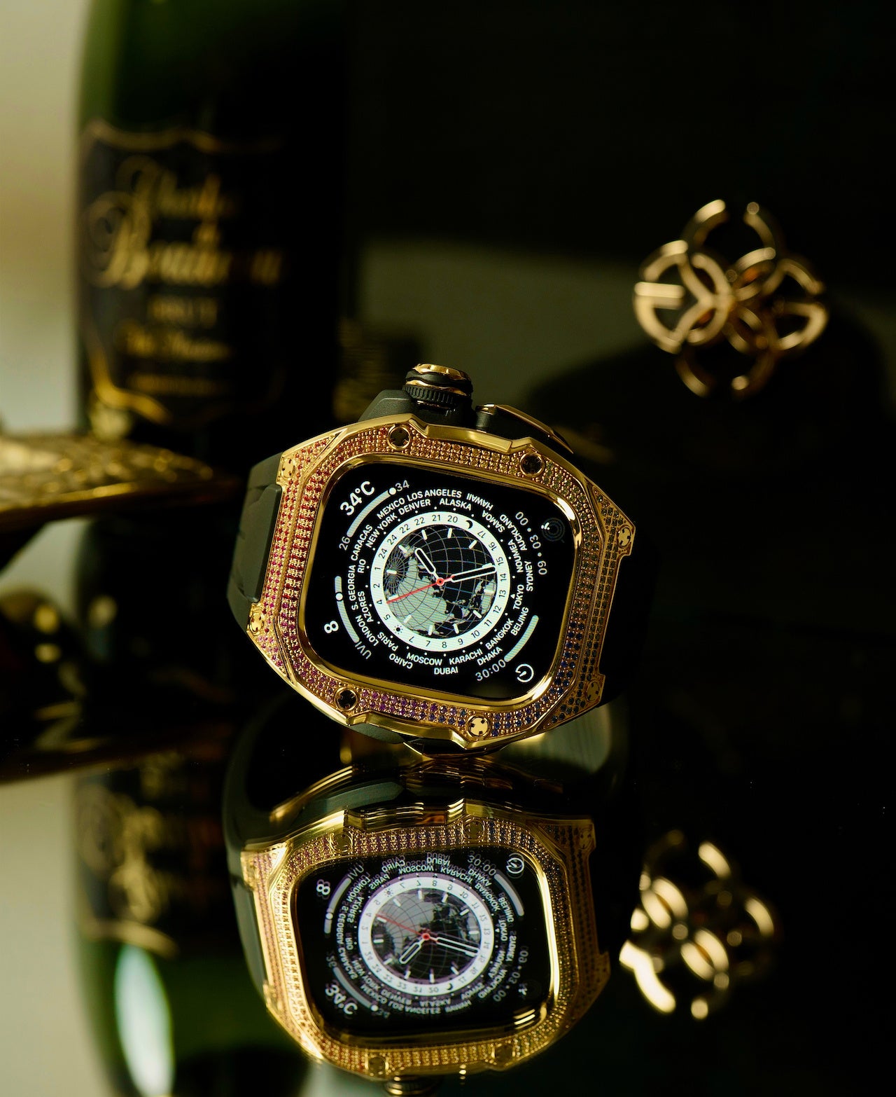 激レア【Apple 】アップルビンテージゴールドベルトバックル レインボー