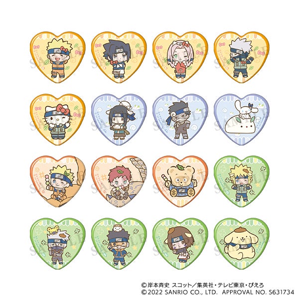 NARUTO サンリオコラボ ハート缶バッジ 飛段 角都 NARUTO サンリオ