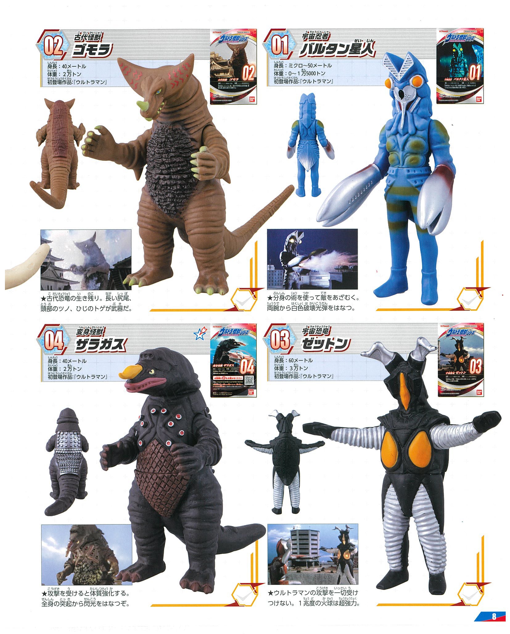 ウルトラマンの人気玩具「ソフビ人形」通常シリーズをタグ付きで全掲載