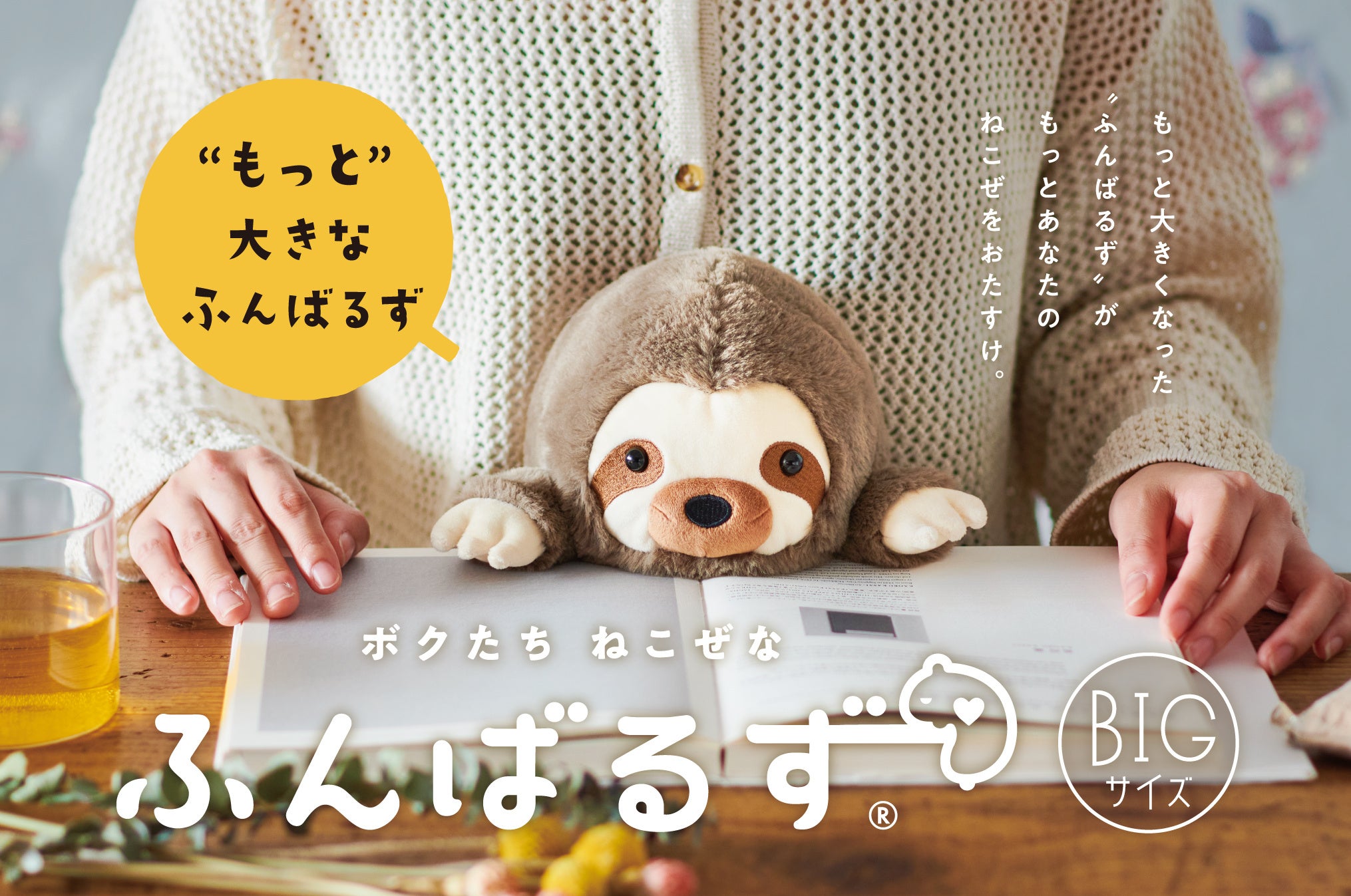 販売数量10万個突破！“猫背”なあなたを支えるぬいぐるみ】ビッグサイズ