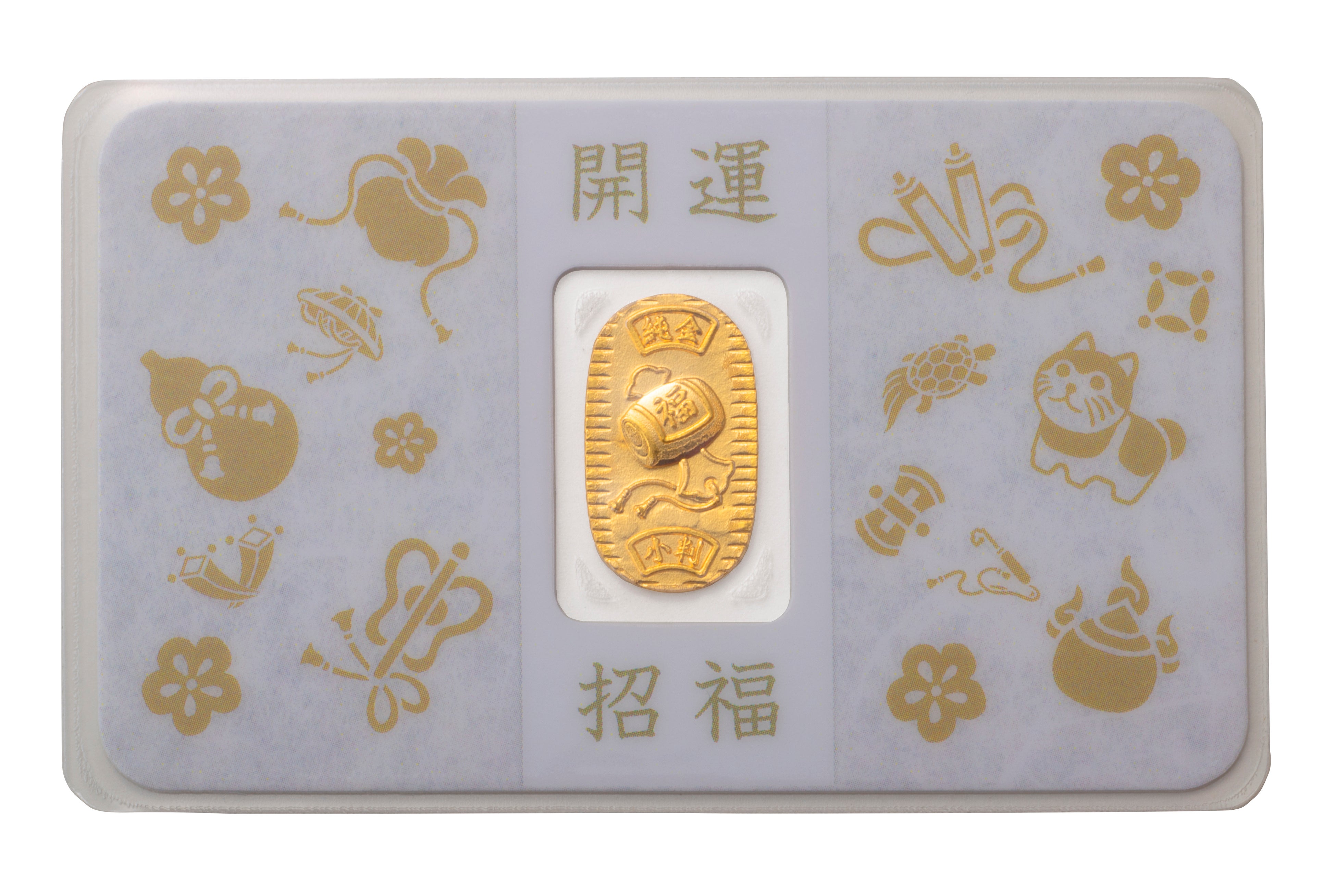 美品】純金 1g GINZA TANAKA 招福米 お守り 美品】純金 1g GINZA