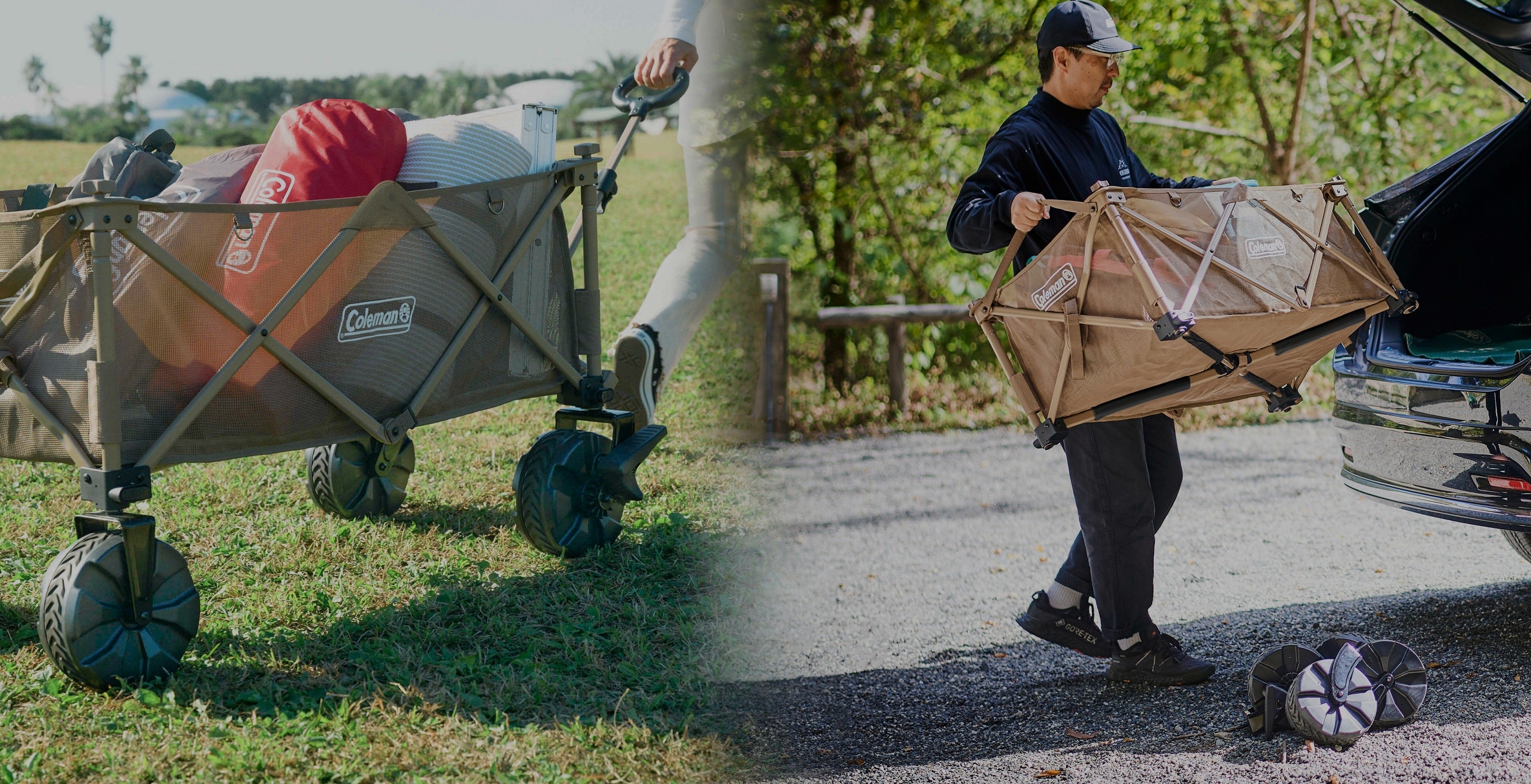コールマン アウトドアワゴン グレー Coleman グレー キャリーカート
