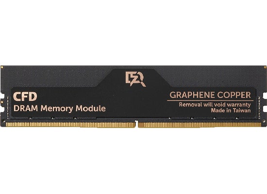 CFD販売から、高放熱グラフェン銅箔ヒートシンク搭載DDR5 UDIMMメモリ