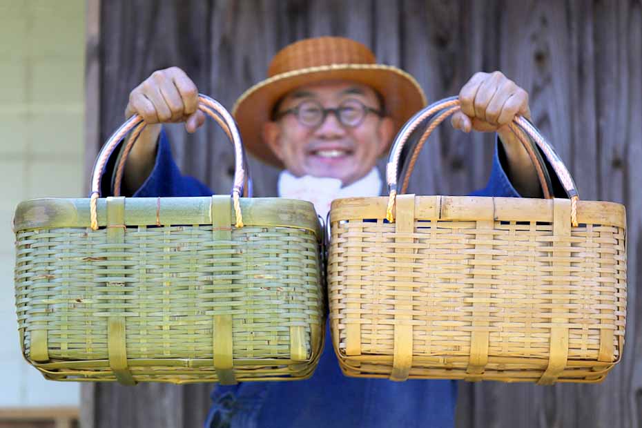 アウトドアや買い物に！真竹コンテナ手提げ籠バッグ新発売！ | 株式