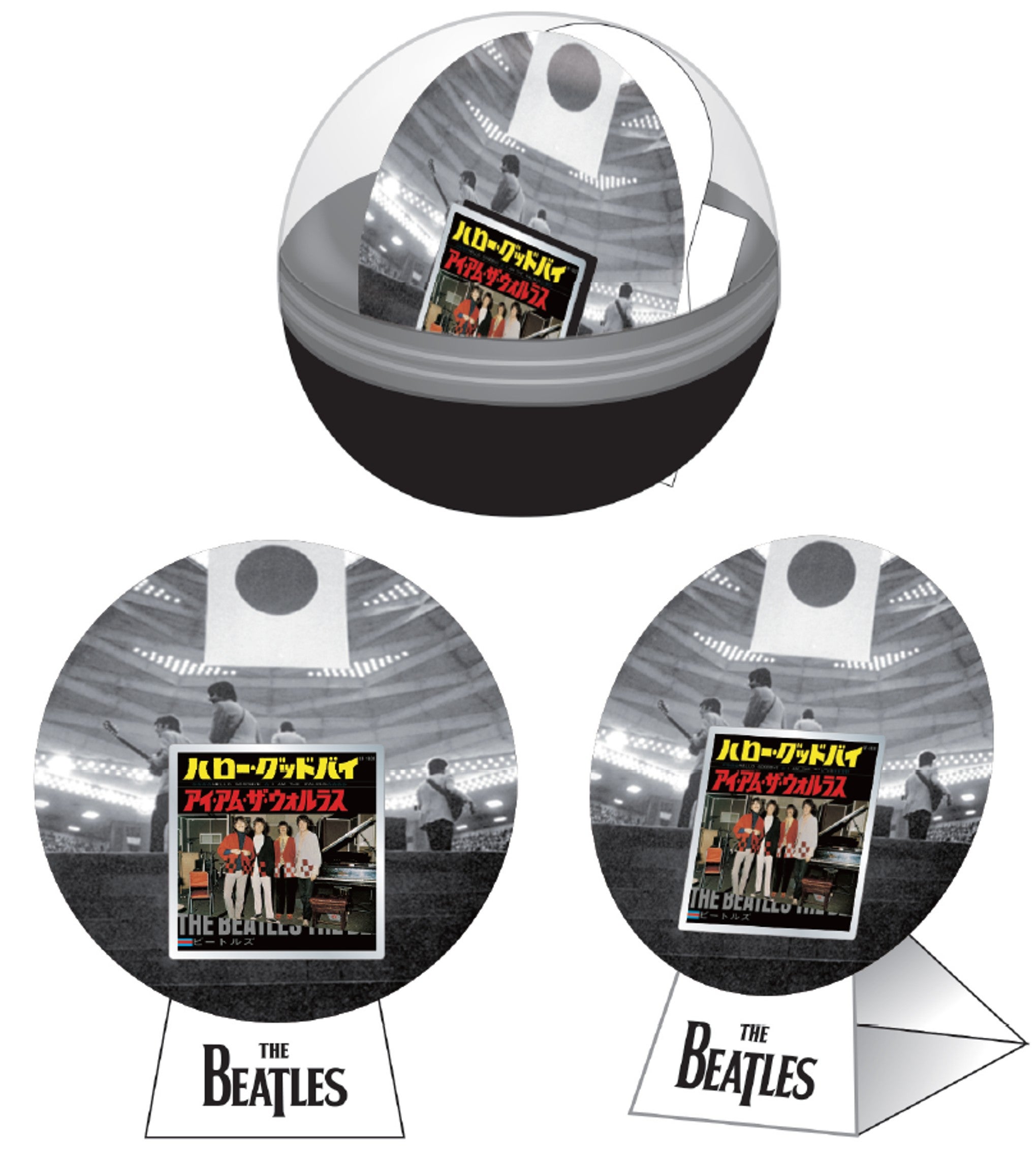 アーティストのアルバムジャケットやロゴをデザインしたピンズカプセル