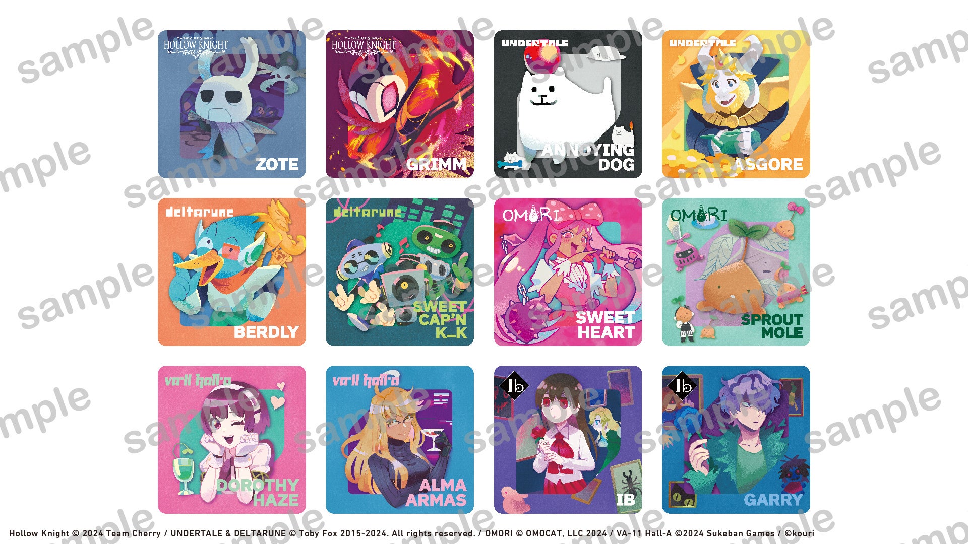 ゲーマー焼き GiGO渋谷 deltarune コースター 12枚セット ゲーマー焼き