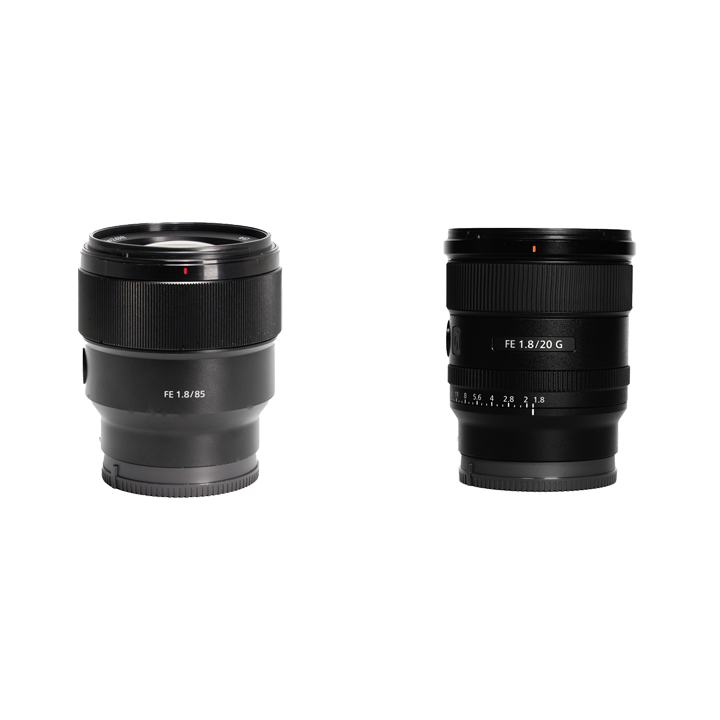 レンタル - SONY F1.8単焦点レンズ2本セット(Eマウント) FE 20mm F1.8