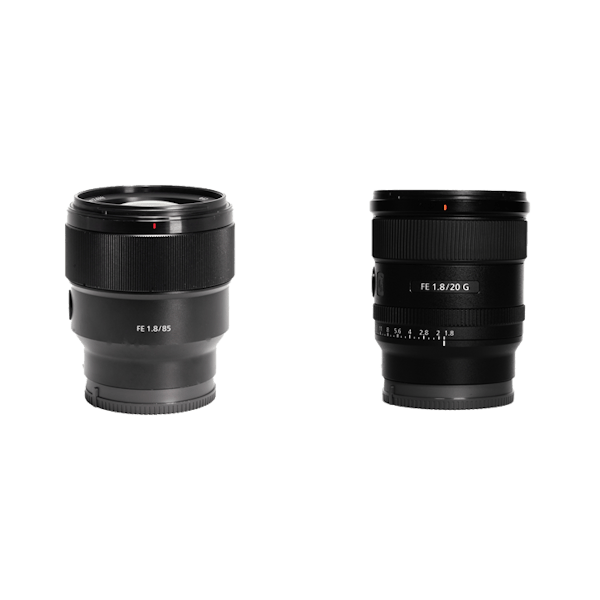 レンタル - SONY F1.8単焦点レンズ2本セット(Eマウント) FE 20mm F1.8