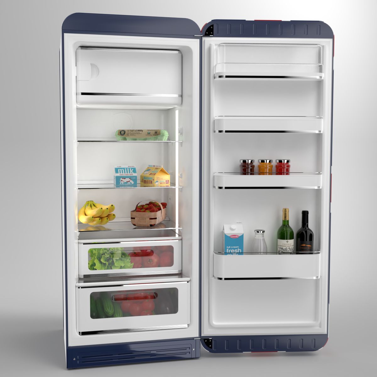 SMEG（スメッグ）冷凍冷蔵庫 FAB28 100V ユニオンジャック 左開き