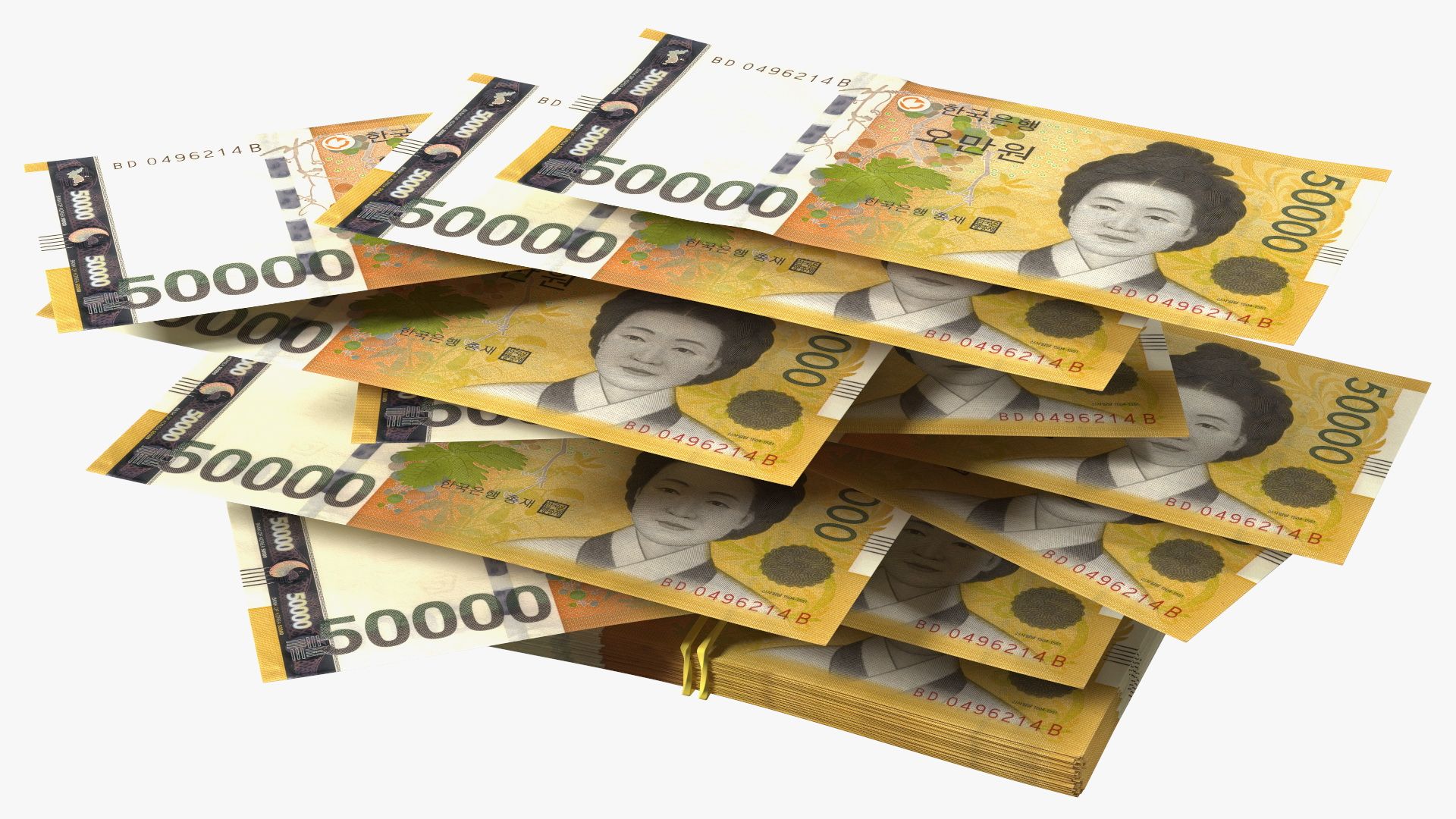 韓国 50,000ウォン紙幣 3枚セット 【公式通販】