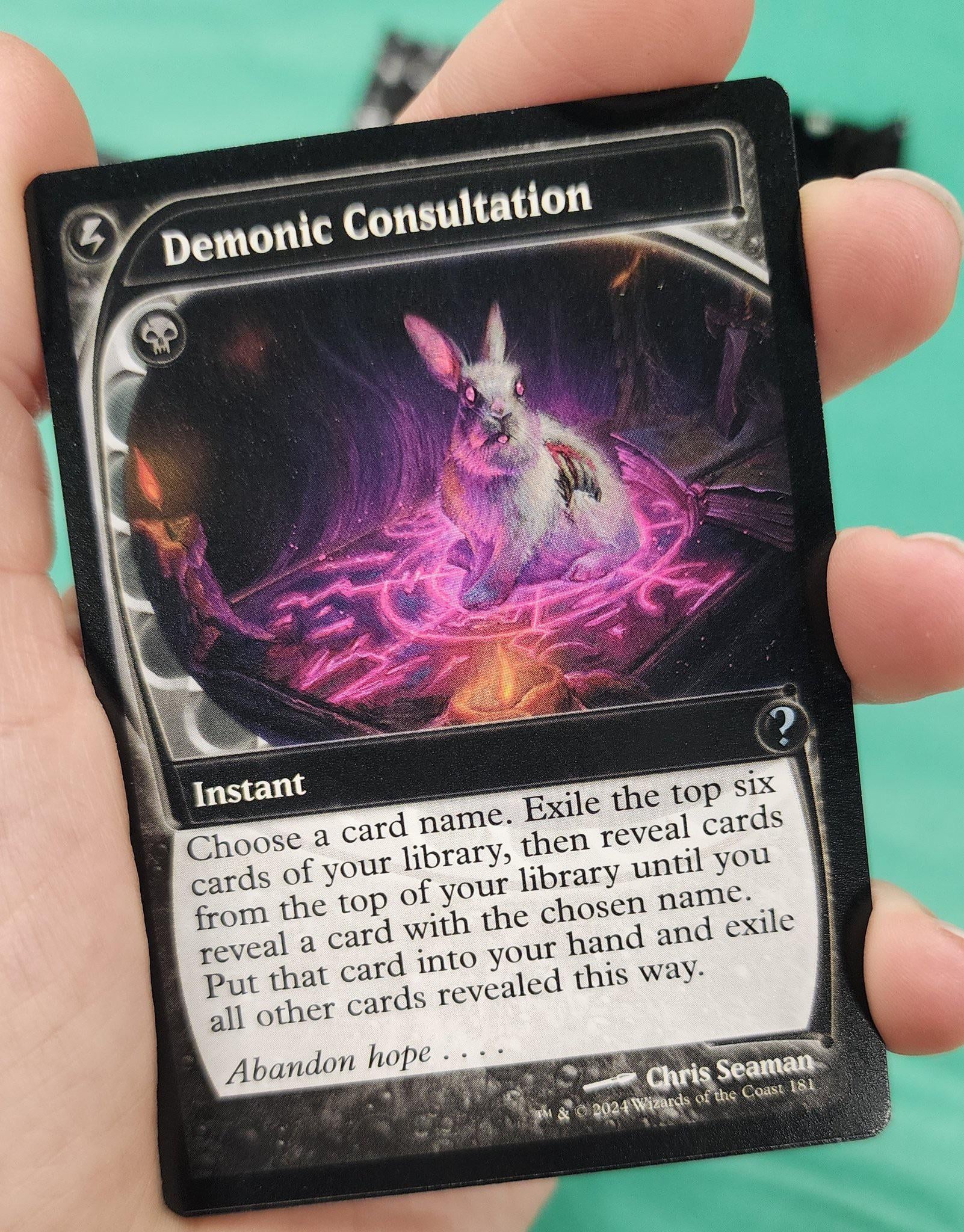 MB2] Demonic Consultation (@goberthicks) : r/magicTCG