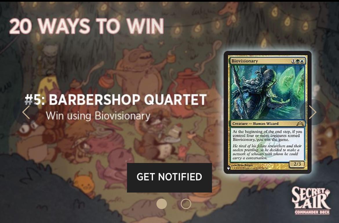Secret Lair] 20 ways to win - Biovisionary : r/magicTCG