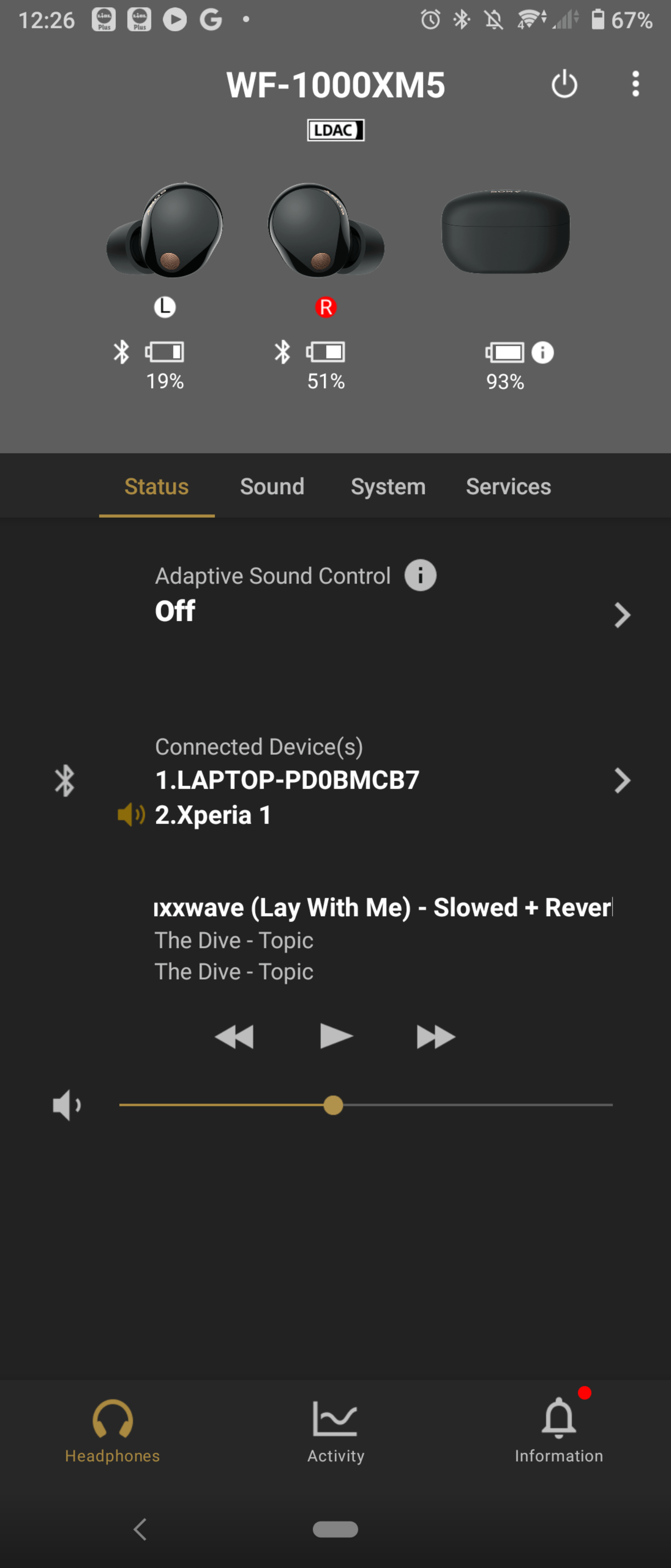 WF-1000XM5 左耳でノイズ/スタティック音がANC中に発生して