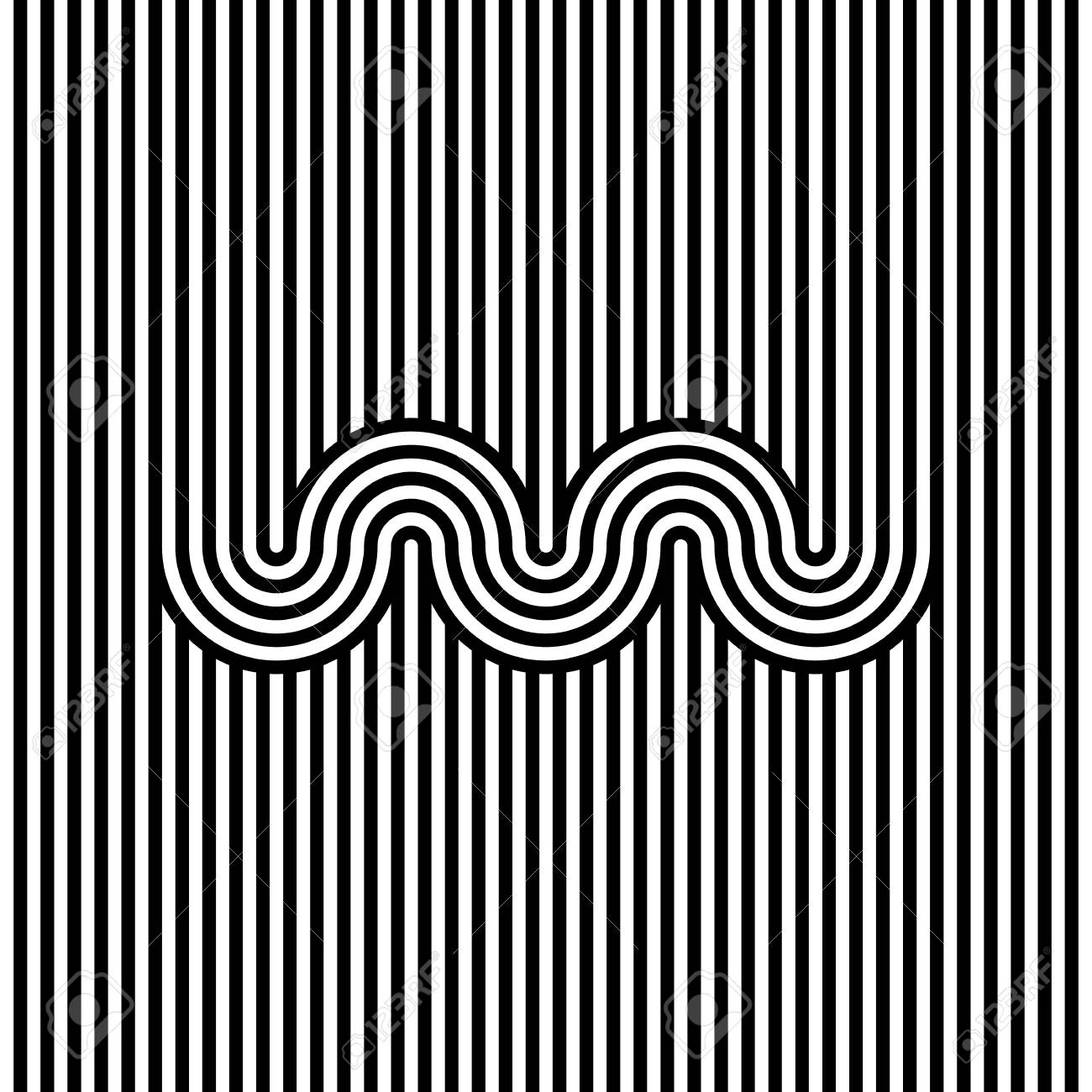 ストライプ模様の抽象画 ストライプ模様の抽象画