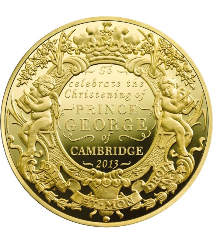 2013 ジョージ王子洗礼記念 5ポンド ピエフォー プルーフ銀貨 PF69UC