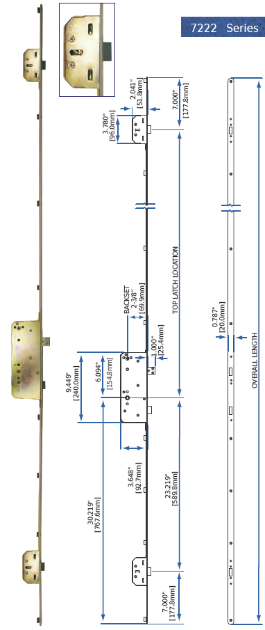 Rockwell XL Triple Latch Entry Door Multipoint Lock 72228768