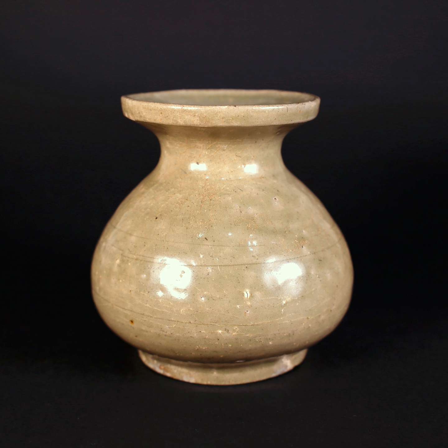 中国 哥窯 金絲鉄線 氷裂文 双耳瓶 C 7365E 中国 哥窯 金絲鉄線 氷裂文