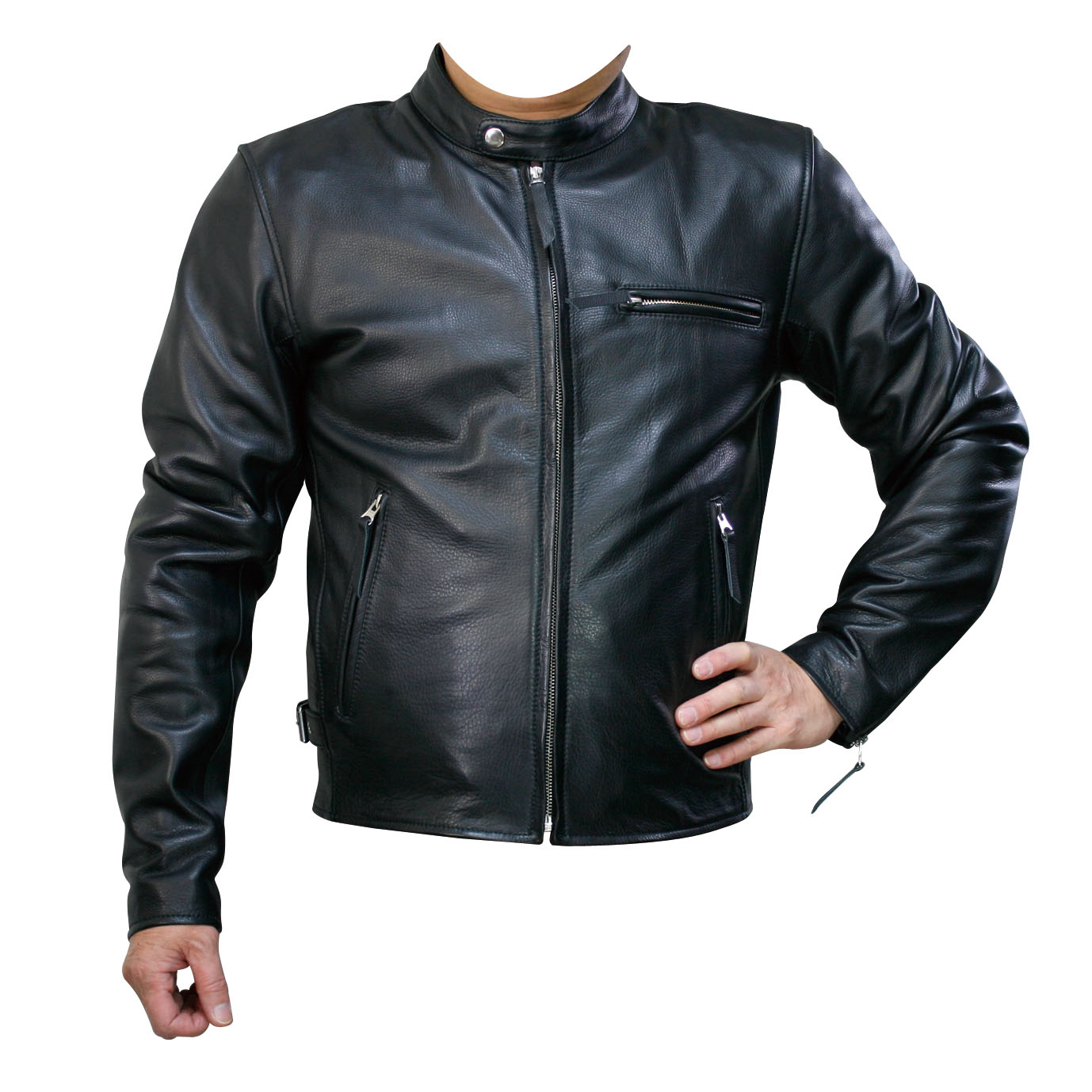 MF-LJ150 シングルライダーズレザージャケット ブラック Lサイズ