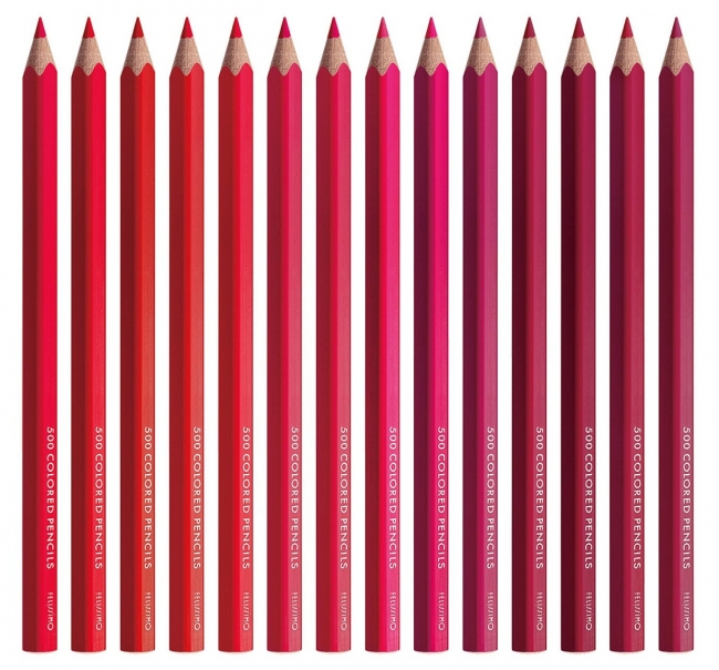 世界で100,000セット50,000,000本を販売した、『500色の色えんぴつ』に