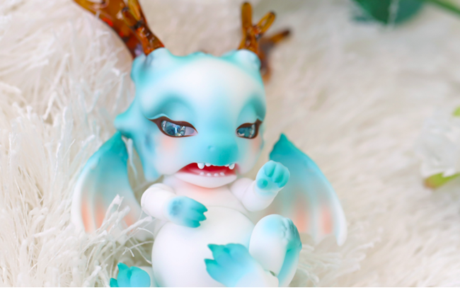 アートドール ドラゴン 龍 幻獣 作家様 ぬいぐるみ 白龍