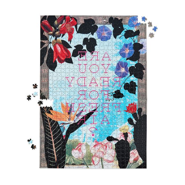 横尾忠則 ジグソーパズル 1000ピース 招福 招き猫と黒猫 1000ピース