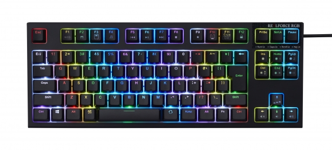 東プレ PCゲーマー用キーボードREALFORCE RGB TKL を発表 | 東プレ株式