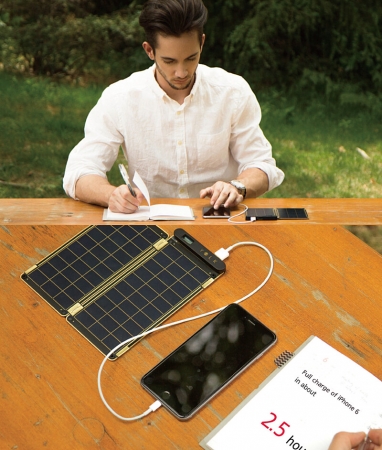 世界最薄！持ち運びが簡単なソーラーチャージャー 「YOLK Solar Paper