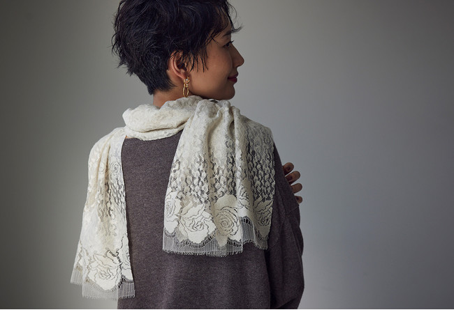 アンティーク キャリックマクロスシルクドレス ＆シャンテリーレース