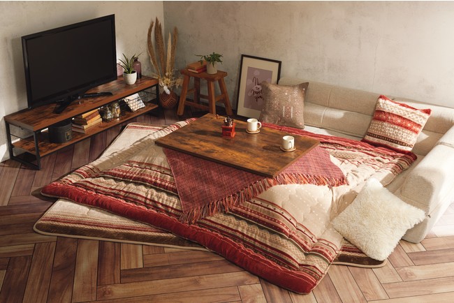 美品 ニトリ リビングこたつ LS228060LBR 23年製 80×60×38 ニトリ こたつ