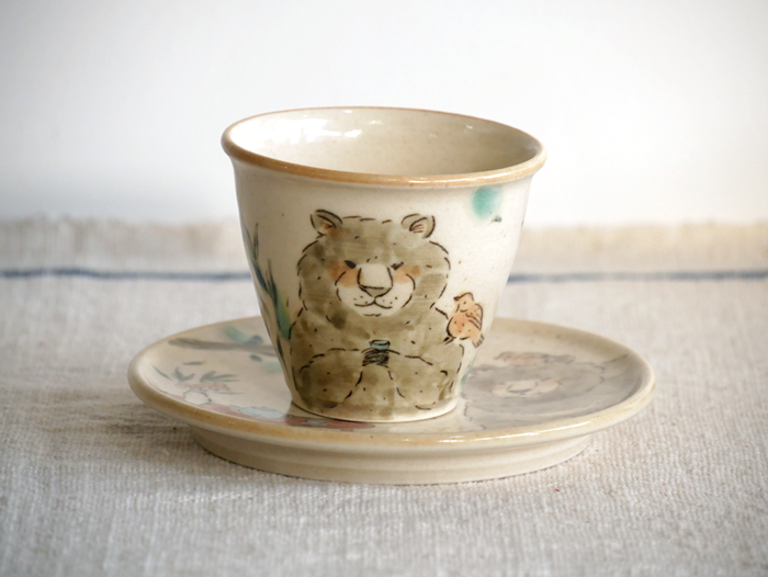 長谷川風子さん作品 ウサギの蓋物 陶器収納ボックス 長谷川風子さん