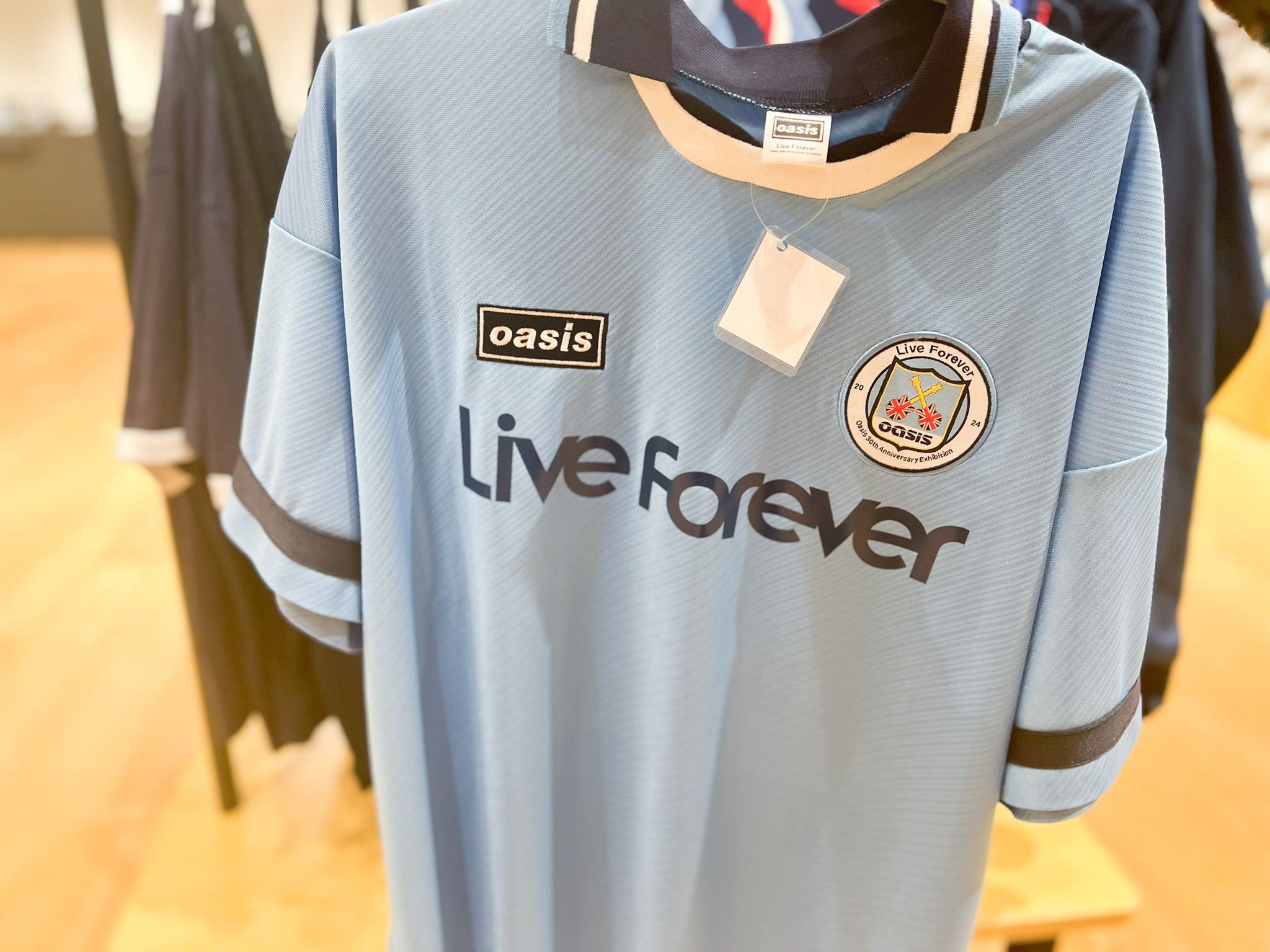 Oasis フットボールシャツ XL リヴ・フォーエヴァー オアシス展 XL