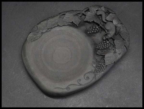 中国古美術品 葡萄栗鼠彫硯 中国古美術品 葡萄栗鼠彫硯