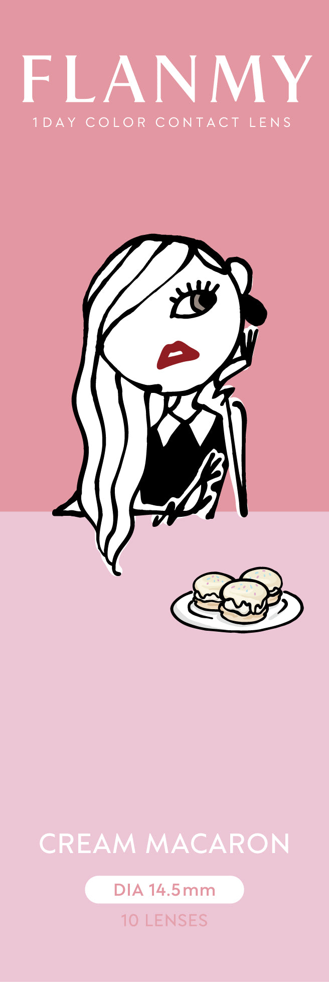 クリームマカロン [FLANMY] | 1dayカラコン - DIA 14.5mm | Push!Color