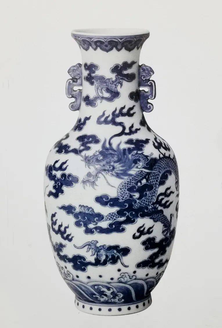 中国古美術・旧蔵宋汝窯・宋真宗御賜款彩繪龍紋梅瓶・彩絵・花瓶