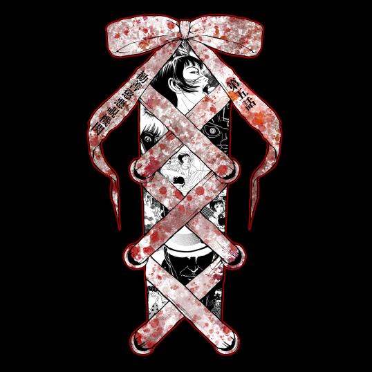 QOOZA × 丸尾末広コラボ / 少女椿「第五話」L/S TEE - QOOZA