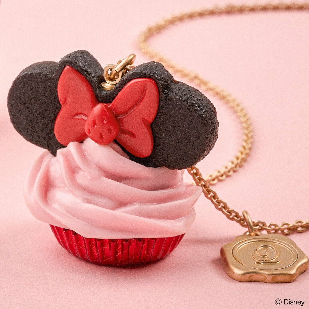ミニー/ストロベリーカップケーキ ネックレス【ディズニー