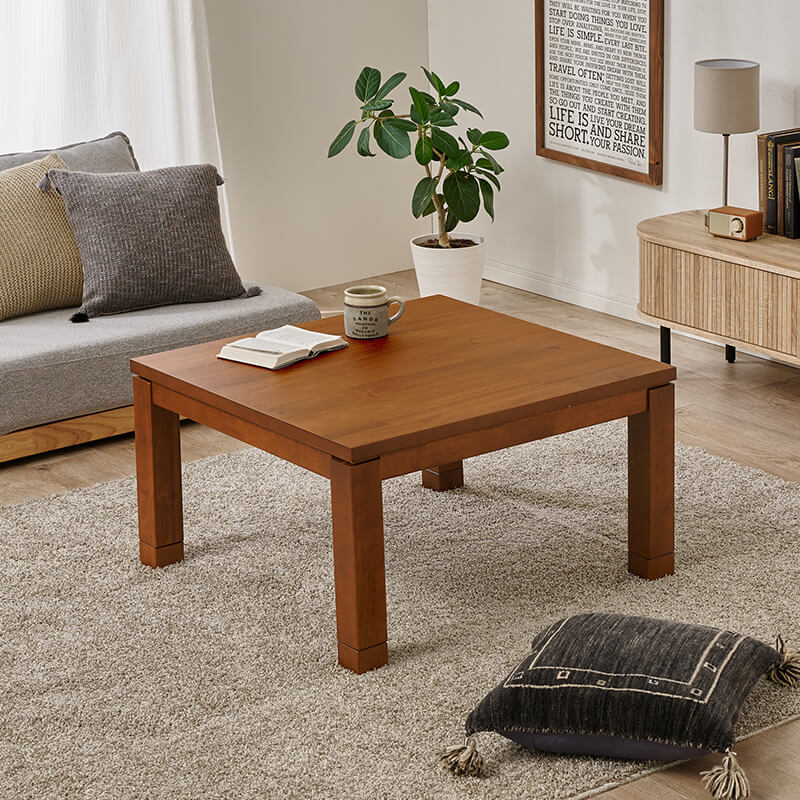 アカシア長方形こたつ 高さ2段階調節可能 [幅75/105/120/150][単品