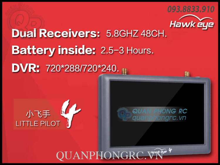 おまけ有りHawkeye Little Pilot 4 FPV モニター おまけ有りHawkeye