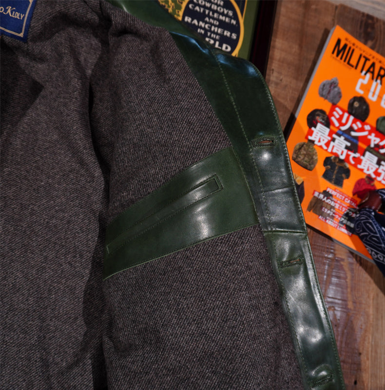 ☆1st型 506復刻モデル ホースハイドレザージャケット☆グリーン S