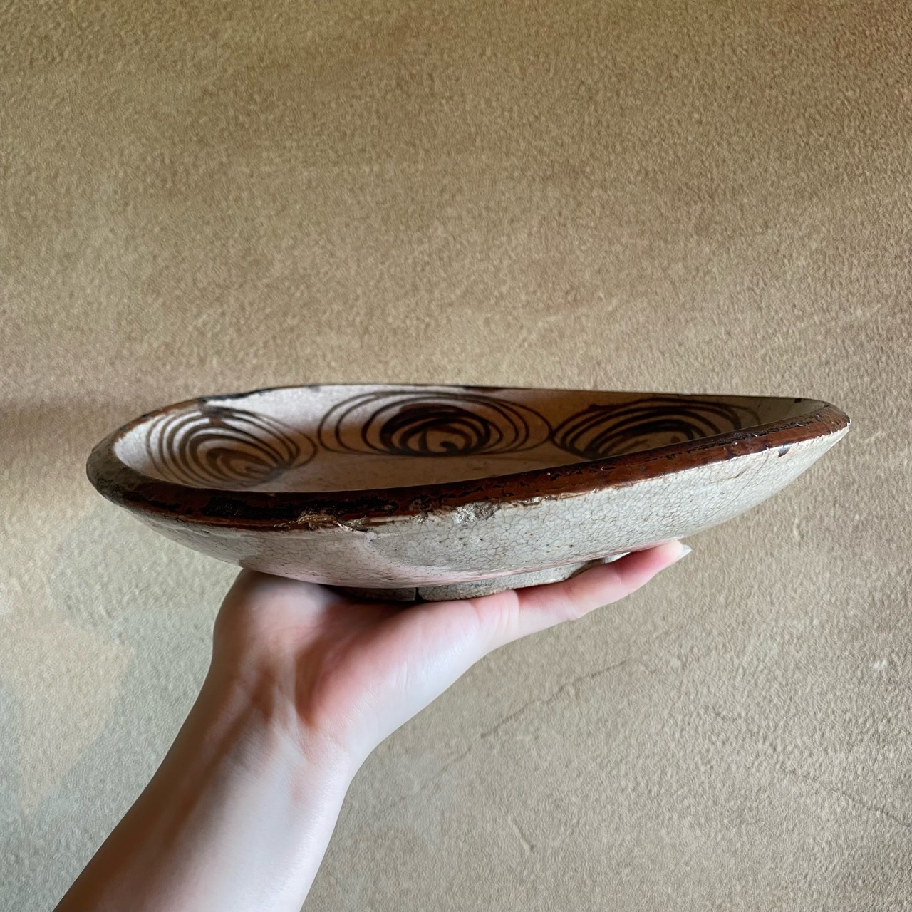 457『黄瀬戸 菊皿』 /骨董品 古美術 古玩 アンティーク 【公式通販】