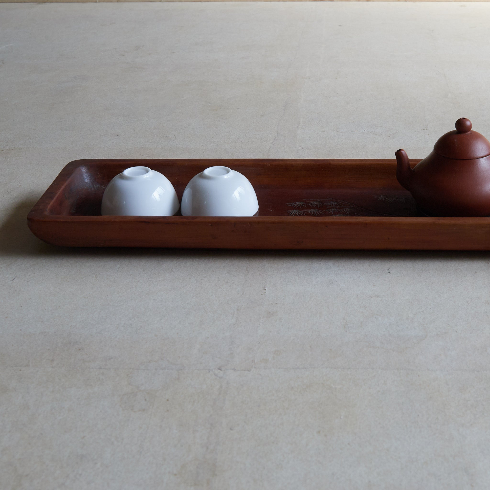 江戸-明治時代 木彫松図長方盆（1603–1912CE） | 入蘆花（ロカニイル）